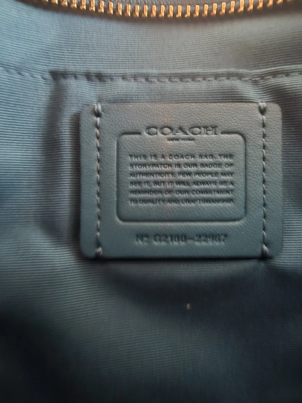 Authentic Coach City Zip Tote Bag with Cherry Charm Brand New
